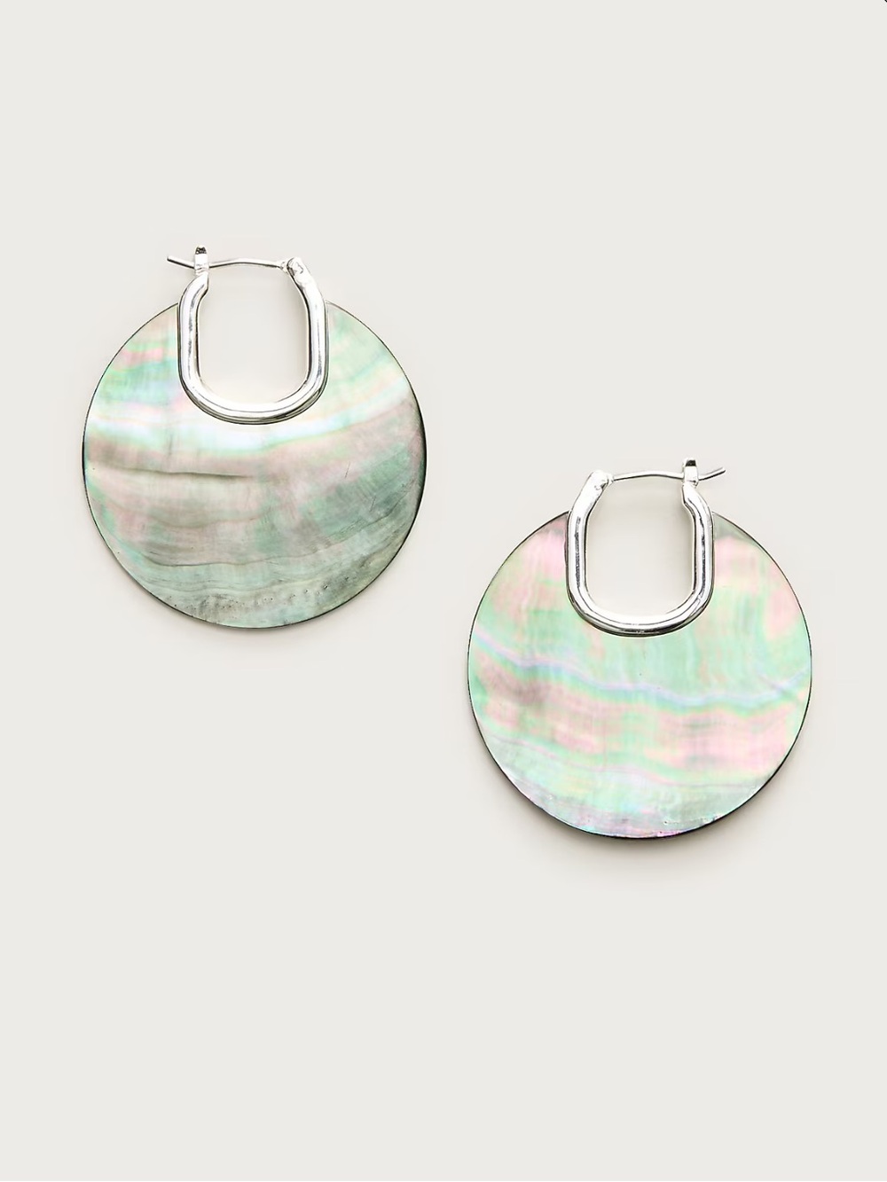 J crew Mother-of-pearl disc earrings